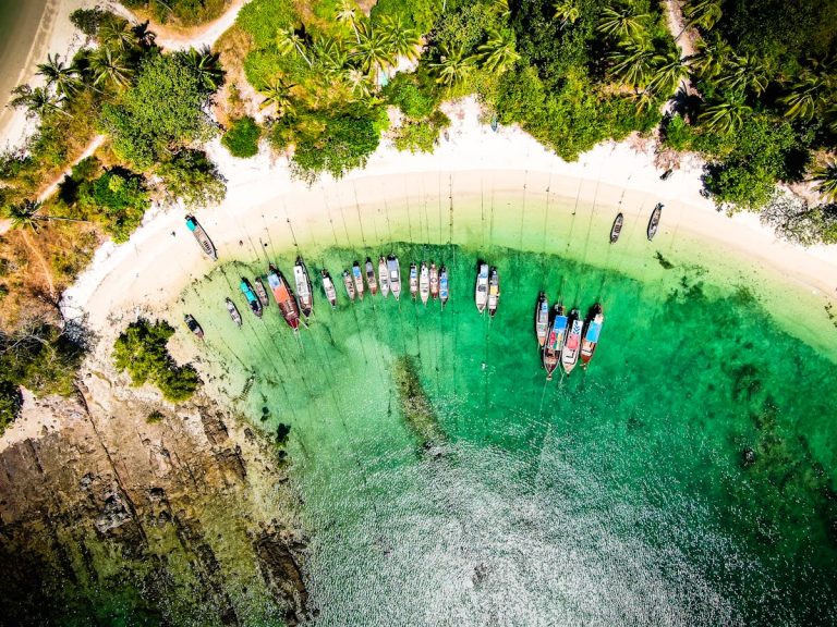 Beach in tropical paradise, Koh Yao Yai island in Phang-nga, Thailand. Landscape with tropical.