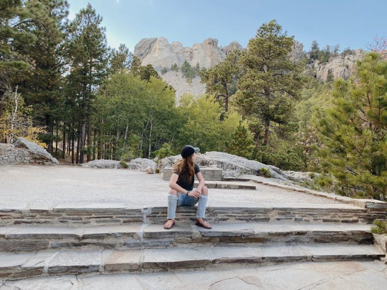 woman Sitting on the Steps