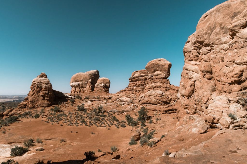 Rock Formations on Desert in USA
