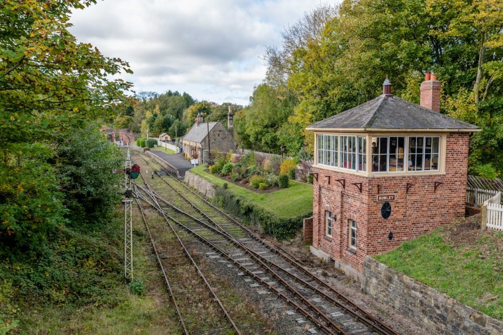 Railway Station in Countryside
