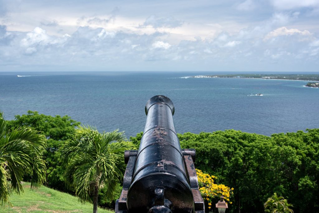 Historic Cannon Overlooking the Atlantic Ocean
