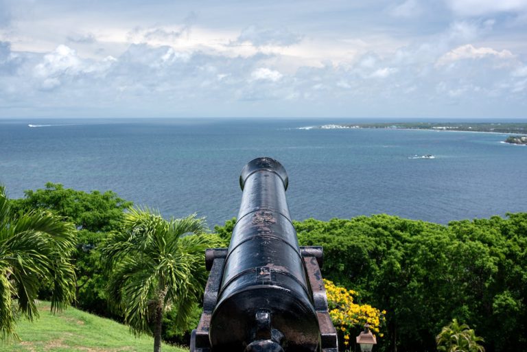 Historic Cannon Overlooking the Atlantic Ocean