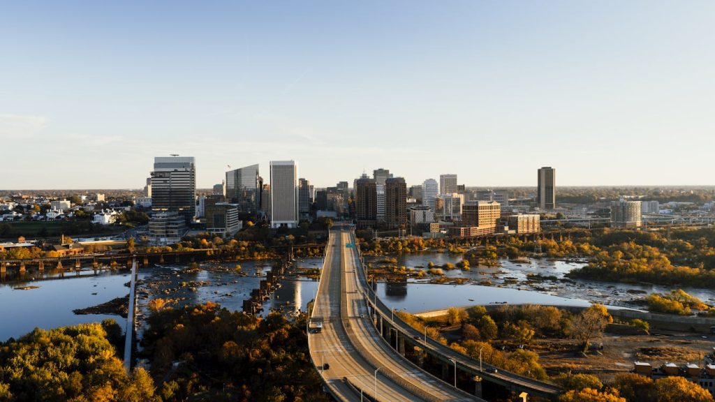 Aerial View of Richmond Virginia Skyline