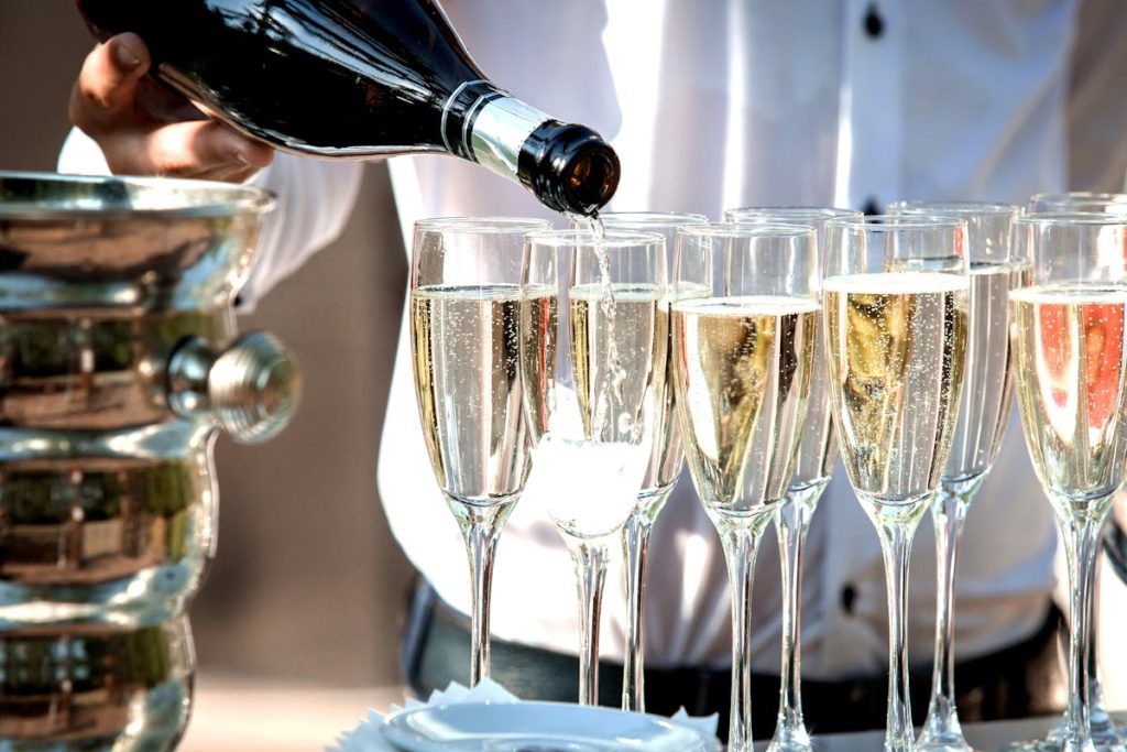 Elegant Champagne Pouring at Celebration