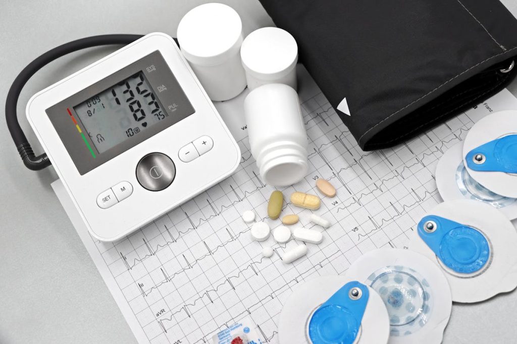 Medical Devices and Pills on ECG Printout