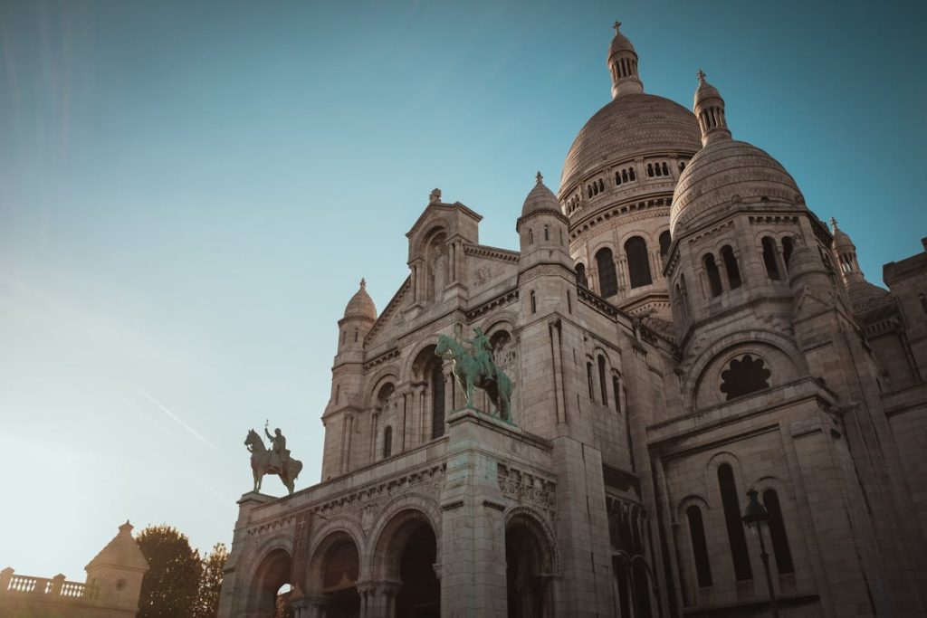 Sacre-Coeur Basilica in Paris at Sunrise