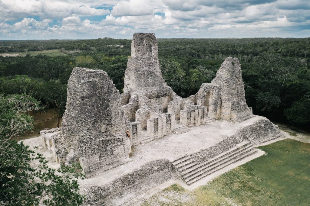 Brown and Gray Rock Formation Under White Clouds