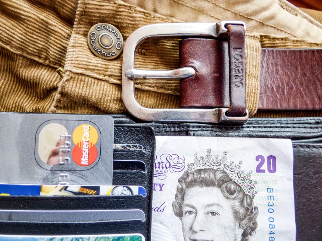 Black Card Holder Beside Belt
