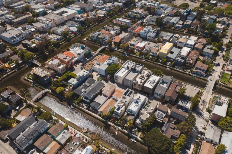 Aerial Shot of City Houses