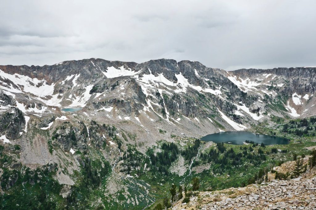 Landscape of Mountains with Lake