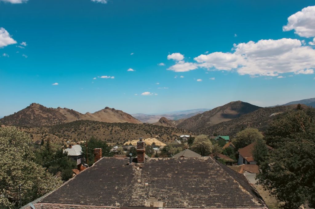 Scenic View of Virginia City Nevada Mountains
