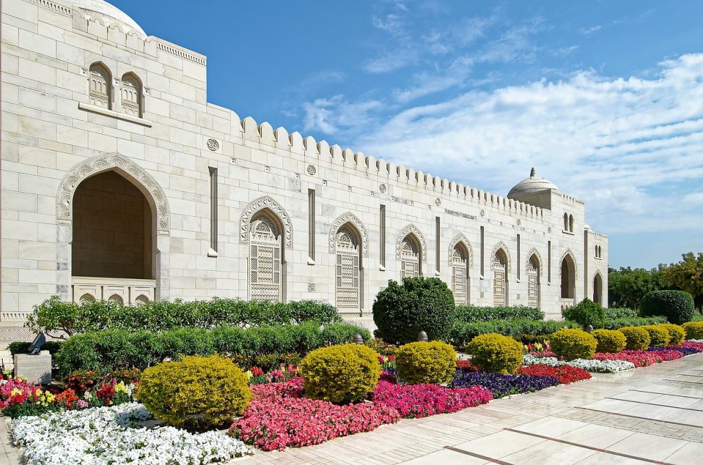 Sultan qaboos grand mosque, Oman, Muscat image.