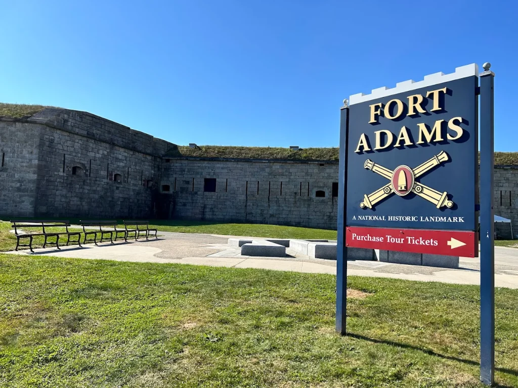 Fort Adams, West of Newport at Fort Adams Rd. and Harrison Ave. Newport
