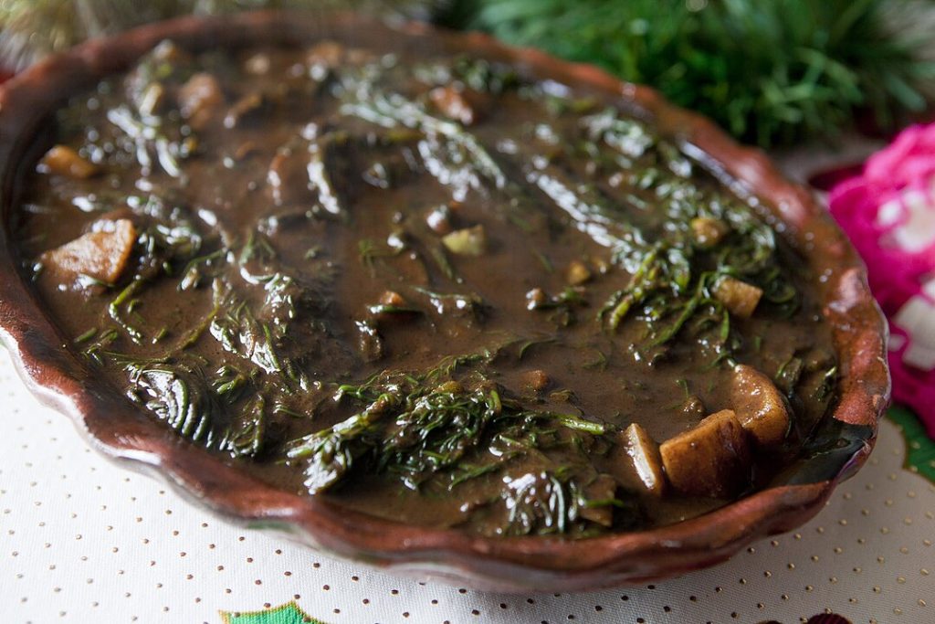 Mexico’s Romeritos in Mole With Shrimp