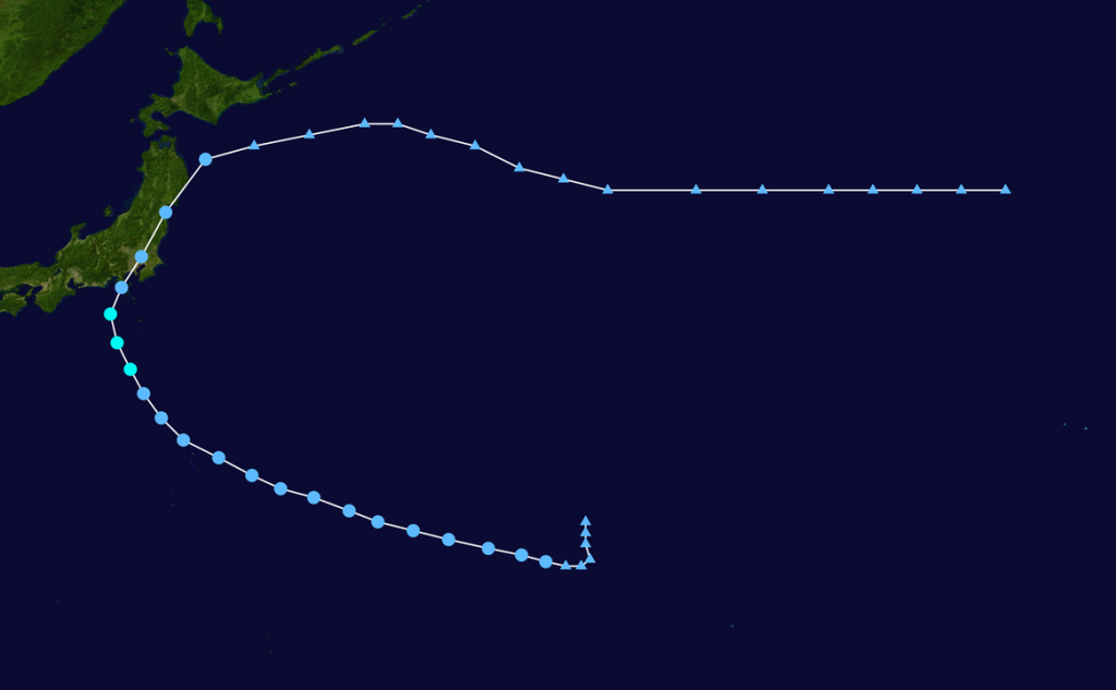 Japan’s Pacific Typhoon Track