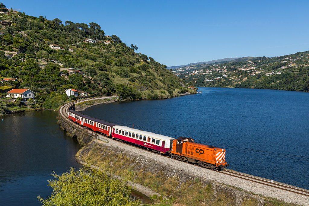 12 Scenic Train Rides in Europe Disrupted by Environmental Tourism Backlash – Her Life Adventures Comboios de Portual's 1436, an English Electric-built diesel locomotive from the 1960s