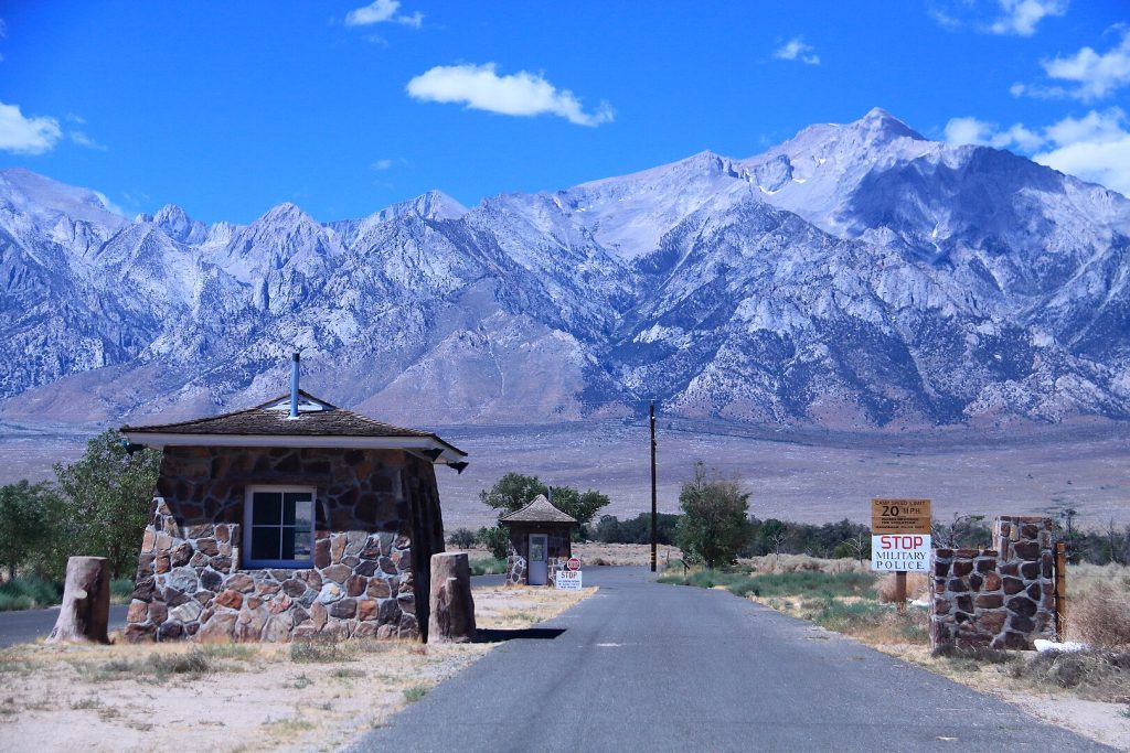 View of original entrance to Manzanar internment camp, November 2024