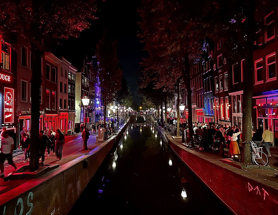 Amsterdam’s Red Light District And Central Station