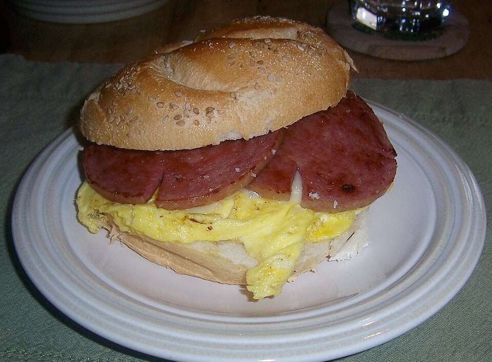 Pork Roll, Egg, And Cheese On A Hard Roll In New Jersey