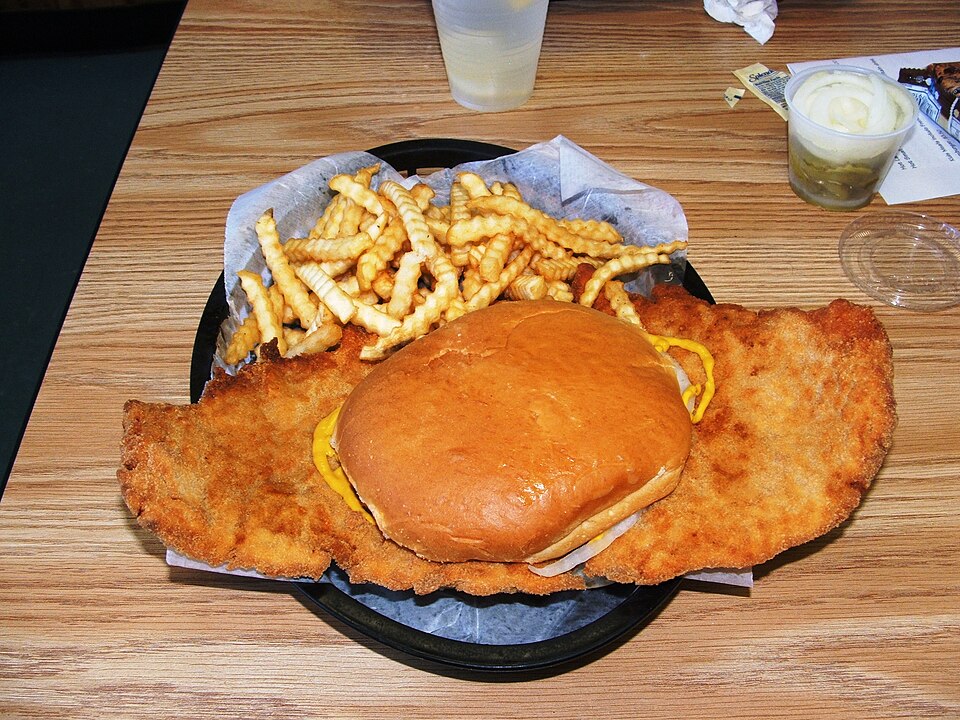Breaded Pork Tenderloin Bigger Than the Bun
