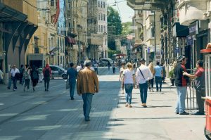 Stopping Dead In The Middle Of The Sidewalk