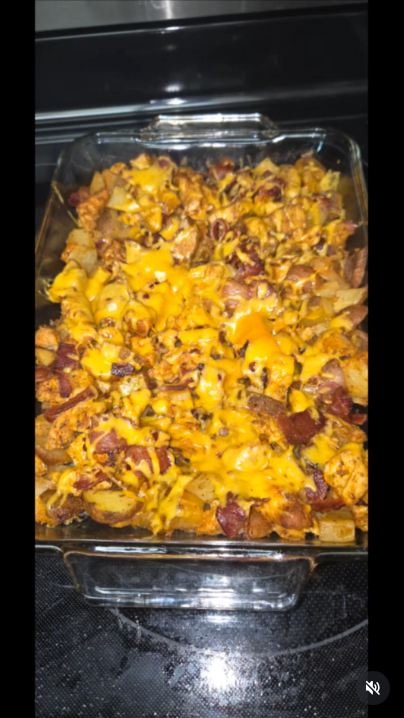 Loaded chicken,bacon, potato casserole