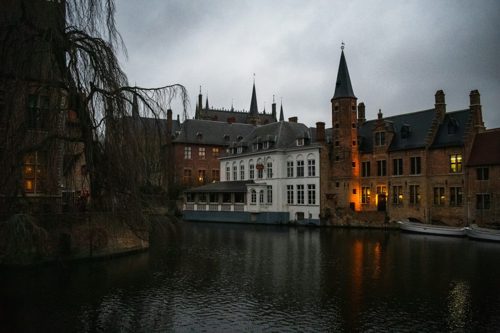 Bruges, Belgium, Historic Center In Late December