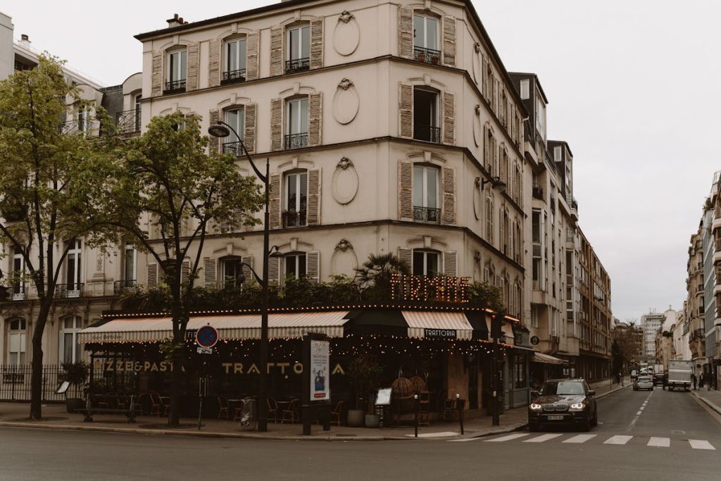 Traditional Tenement by the Street in Paris