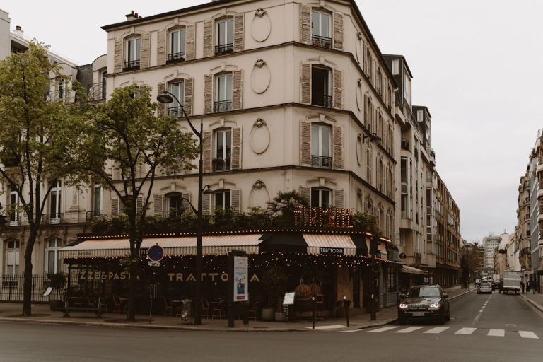 Traditional Tenement by the Street in Paris