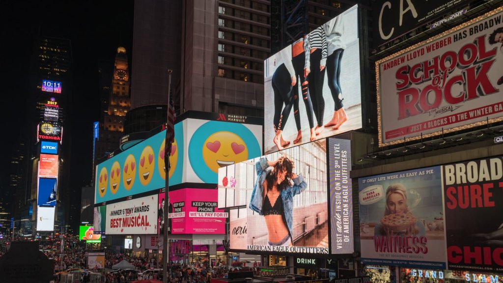 Assorted Billboards in Times Square, New York City