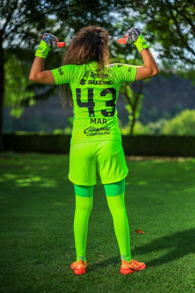 A Woman Wearing Loud Neon Matching Sets