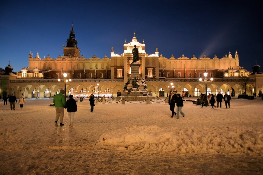 Main Market in Krakow at Night