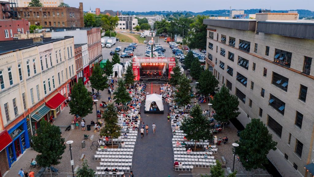 Aerial View of Outdoor Concert in Chattanooga