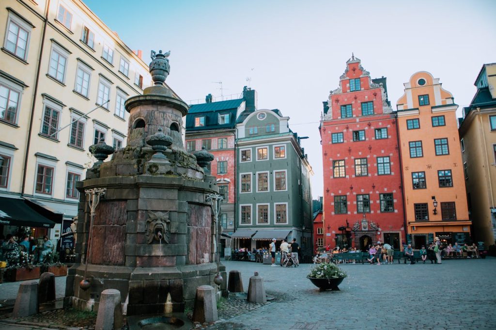 Scenic Stortorget Square in Stockholm, Sweden