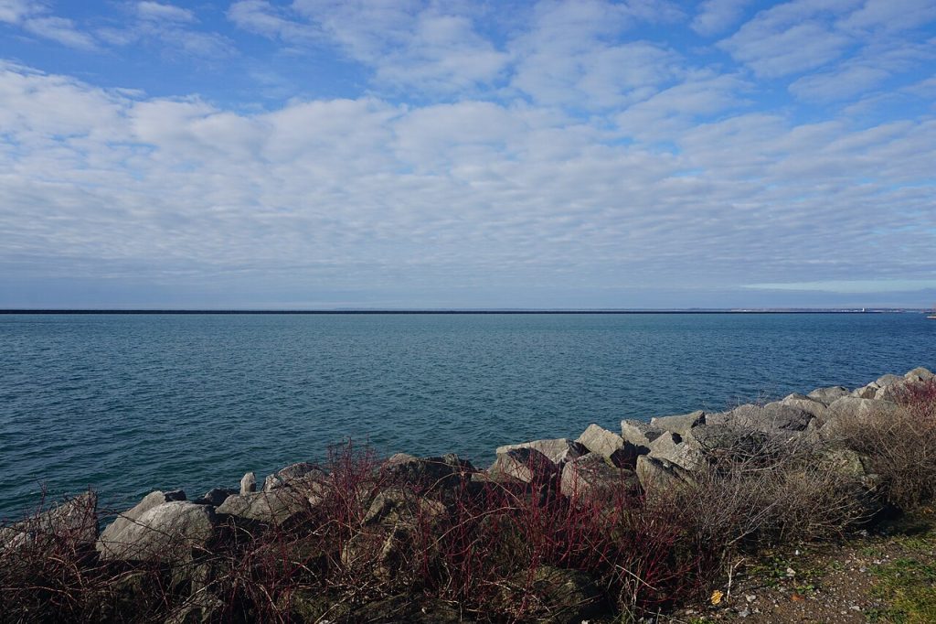 Lake Erie, Ohio and Michigan Shores