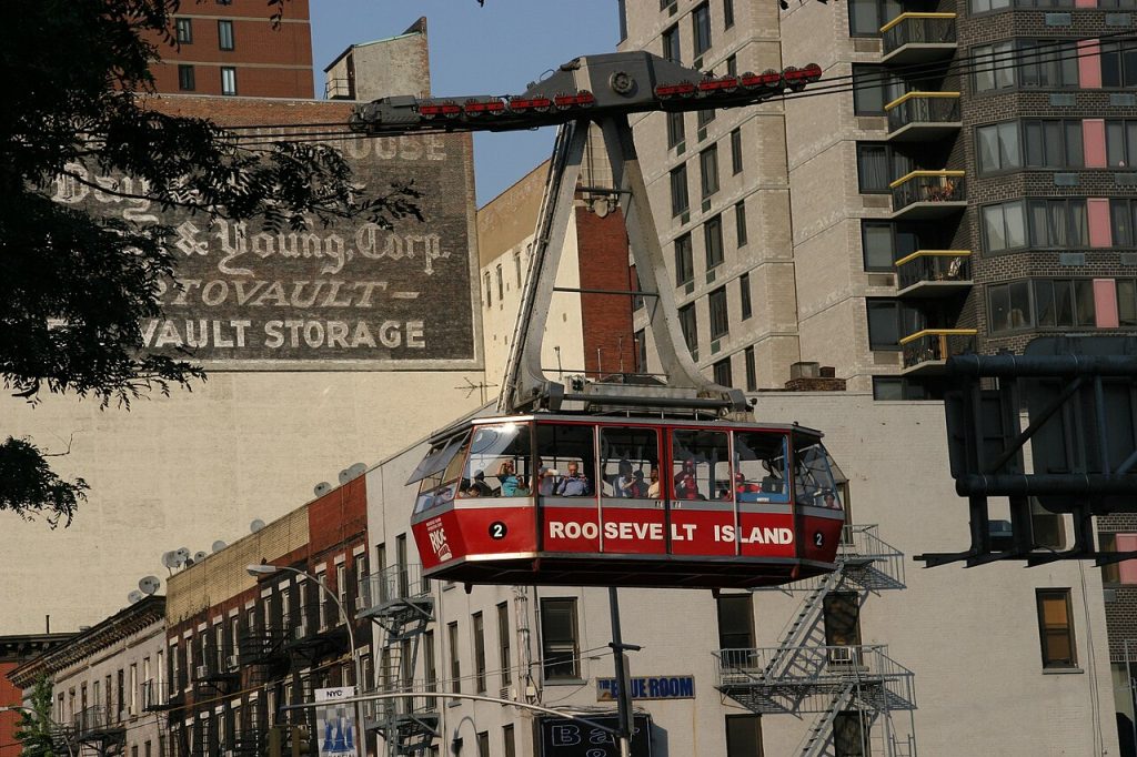 Roosevelt Island Tramway In New York City