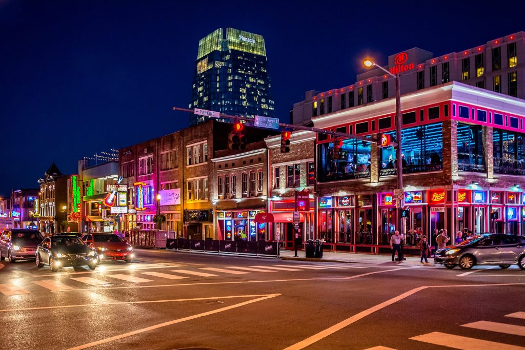 Nashville Broadway Entertainment District In Tennessee