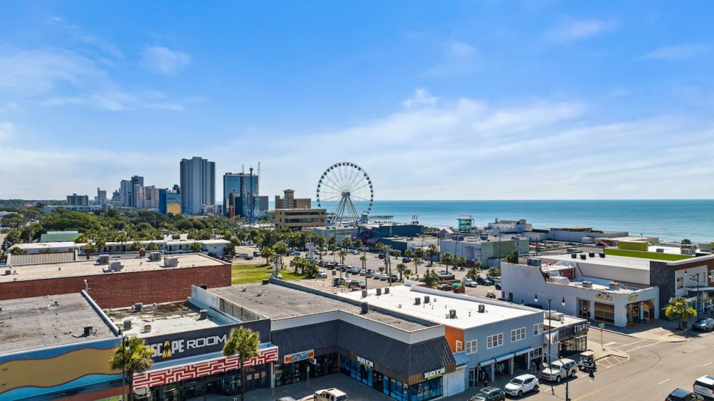 Buildings on Sea Coast in City, Myrtle Beach, SC, United States