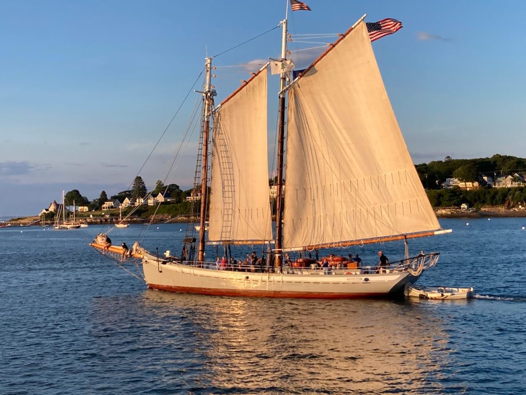 People Sailing in Sea in Camden, United States
