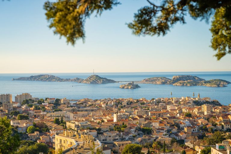 Scenic View of Marseille City and Coastline
