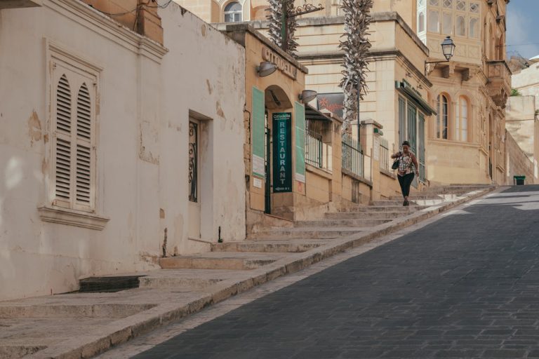 A Woman Walking on the Street
