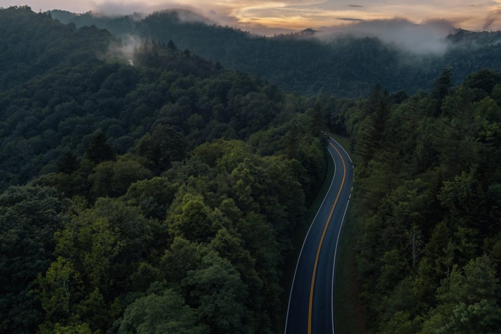 Scenic View of Smoky Mountains in Gatlinburg, Tennessee, United States