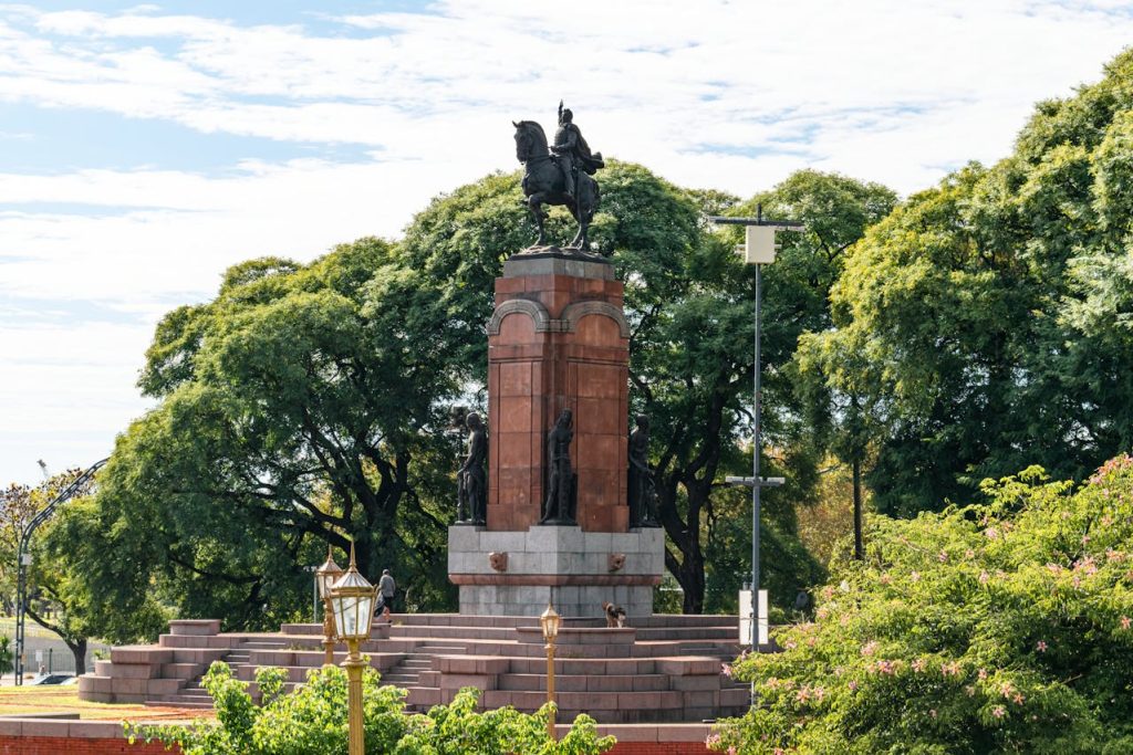 Equestrian Statue in Buenos Aires Park