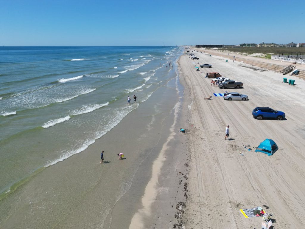 Aerial View of North Padre Island Beach, Texas