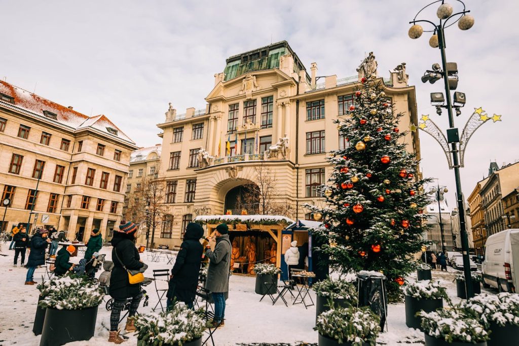 Christmas Tree in the Prague Old Town, Czech Republic 