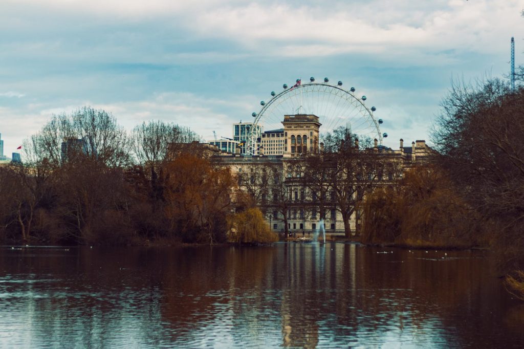 London Eye Overlooking Serenity in Winter