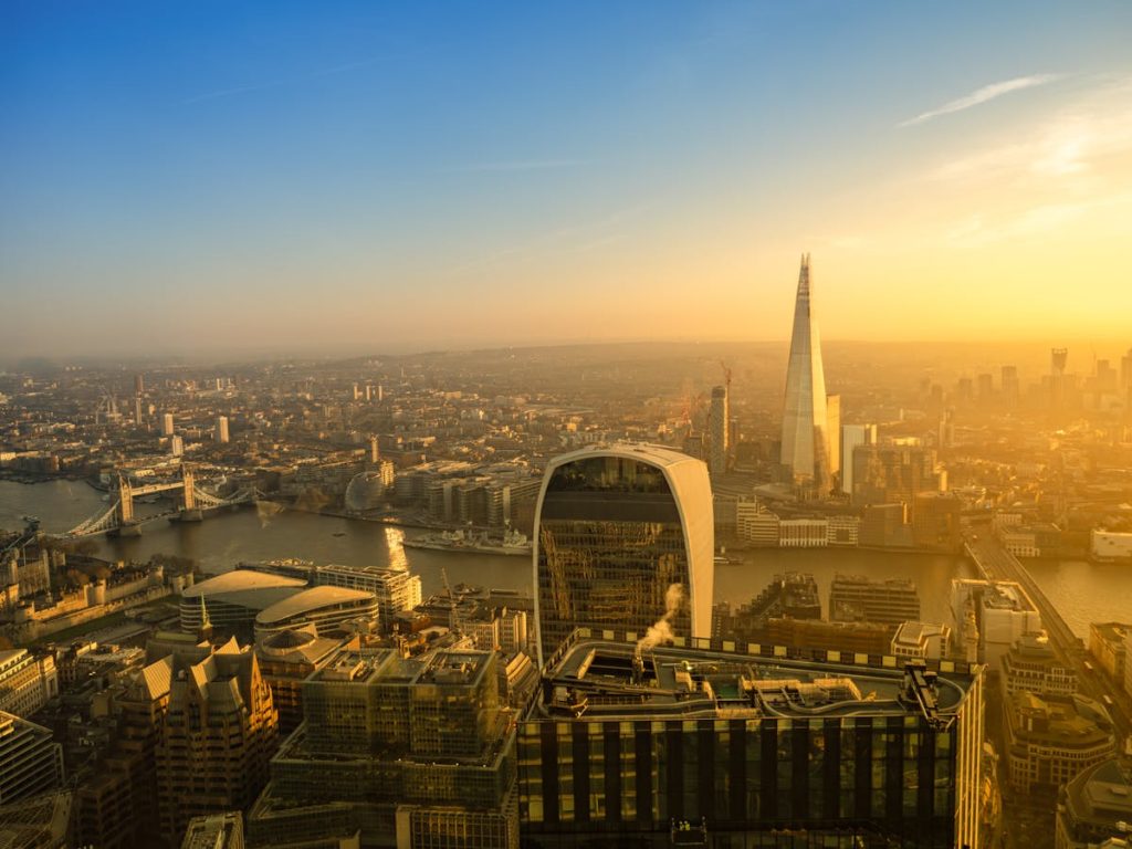 Spectacular London Skyline at Sunset