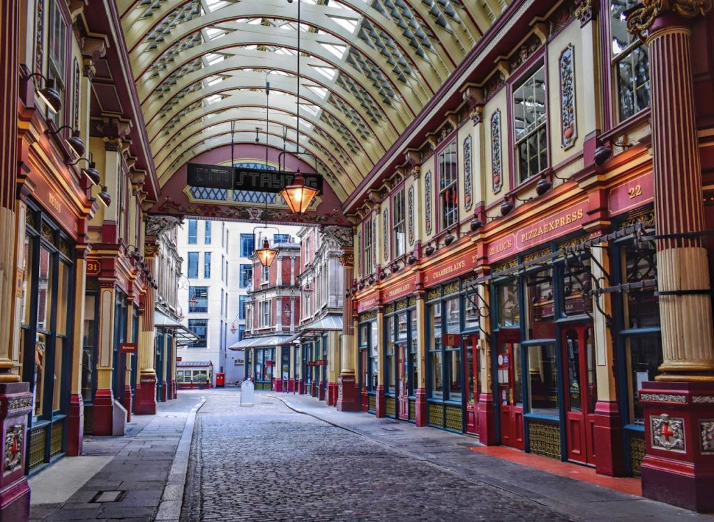 Passage with Stores in London, England, United Kingdom
