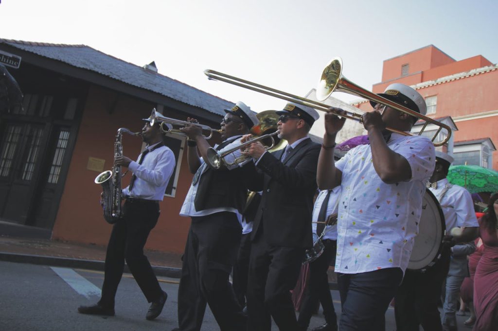 People Playing Wind Instruments in New Orleans, United States