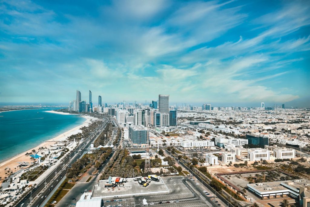Aerial View of City Buildings of United Arab Emirates